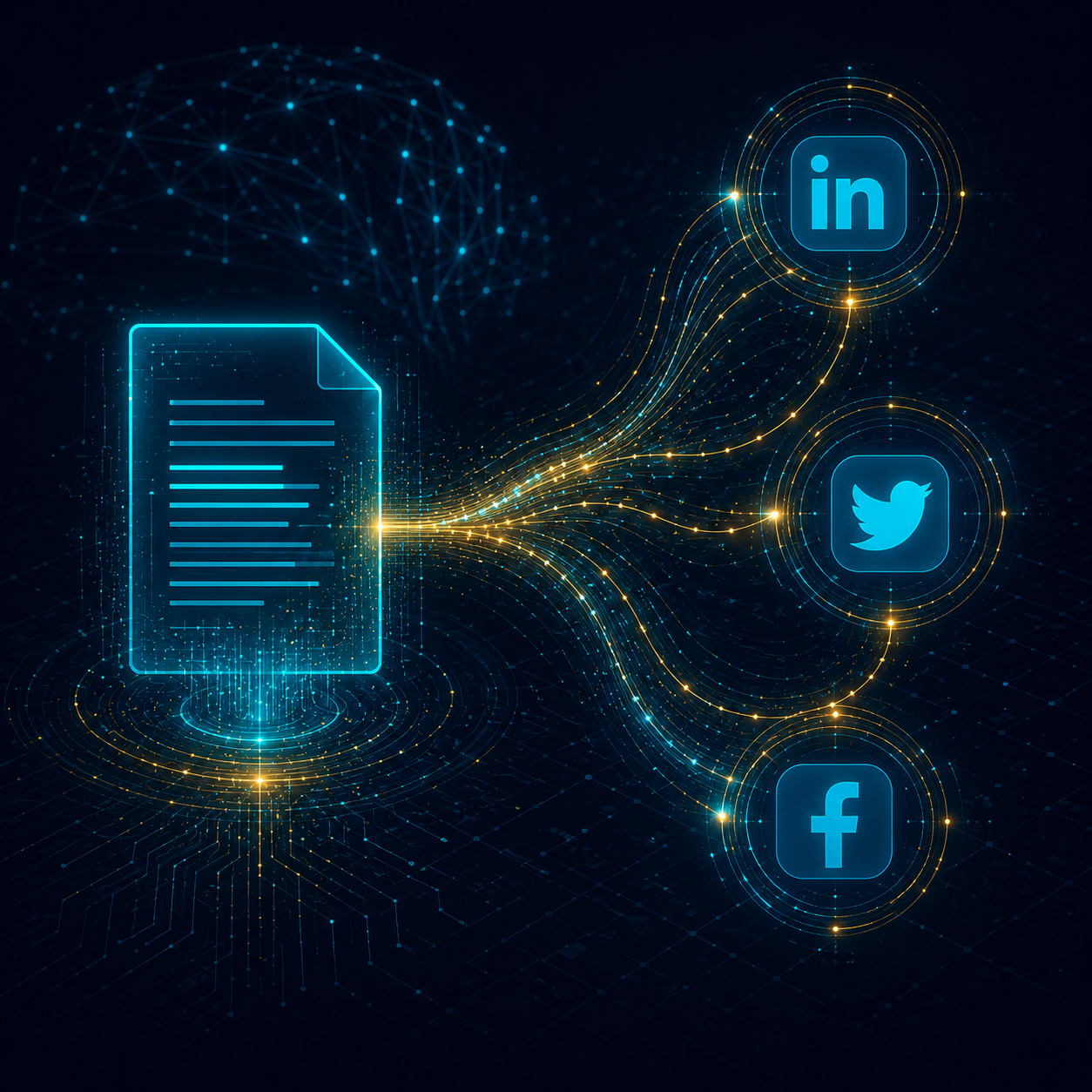 Article repurposed into social posts